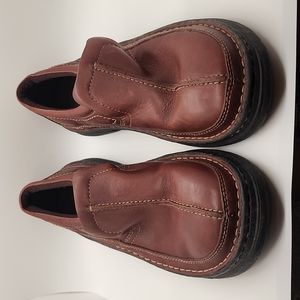GBX Sly brown leather slip on loafers size 10